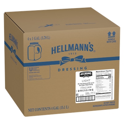 Hellmann's® Light Italian Salad Dressing 4 x 1 gal - To your best salads with Hellmann's® Light Italian Salad Dressing (4 x 1 gal) that looks, performs and tastes like you made it yourself.